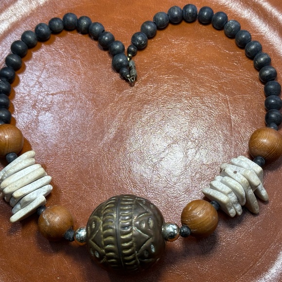 Unique original vintage necklace called bohemian rock chunky necklace - Picture 3 of 10